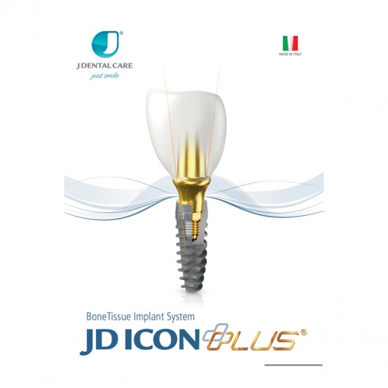 Implant JD Icon Plus 3,7 x 10 mm guler anodizat 1,5 mm titan grad 4